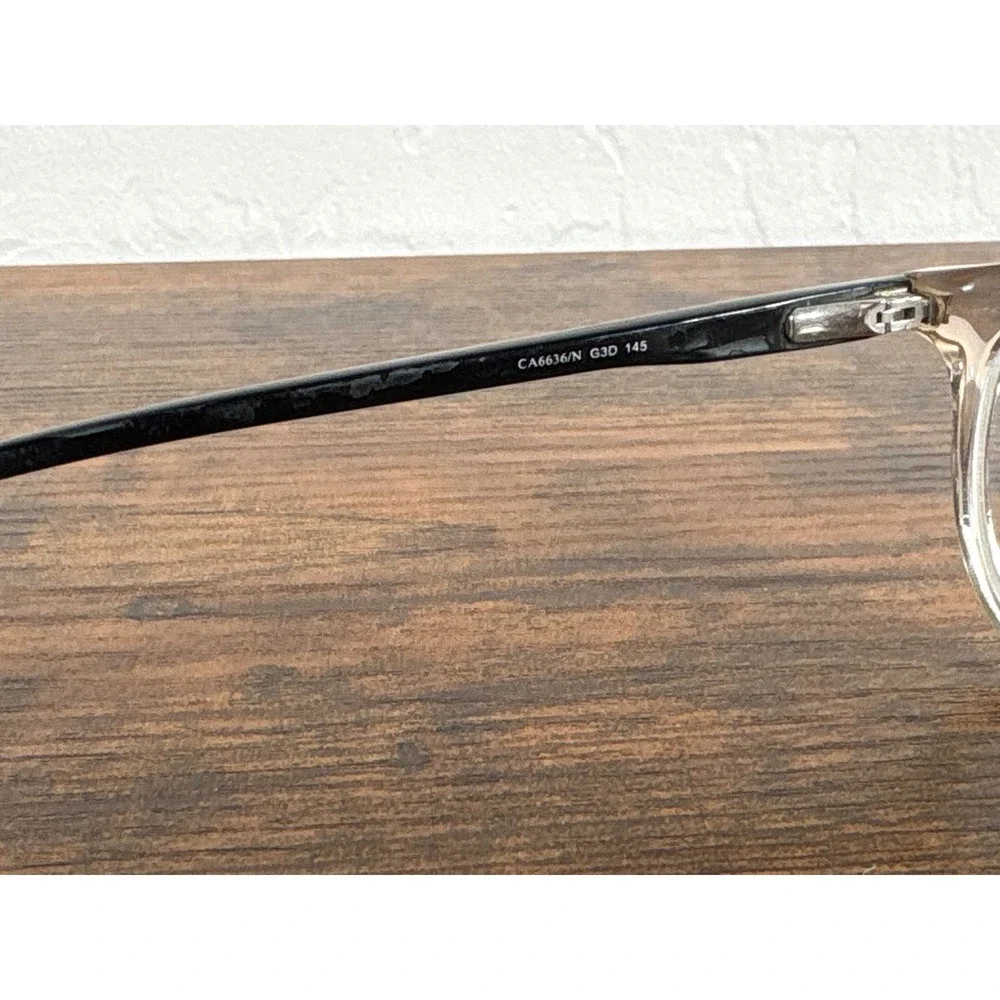 Carrera CA6636/N G3D Eyeglasses Round Clear Champagne Black Frames 50-18-145